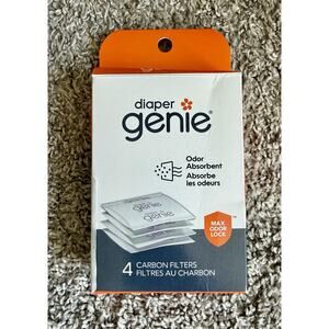 Diaper Genie Carbon Filter, Diaper Pail Odor Eliminator & Deodorizer 4 Count